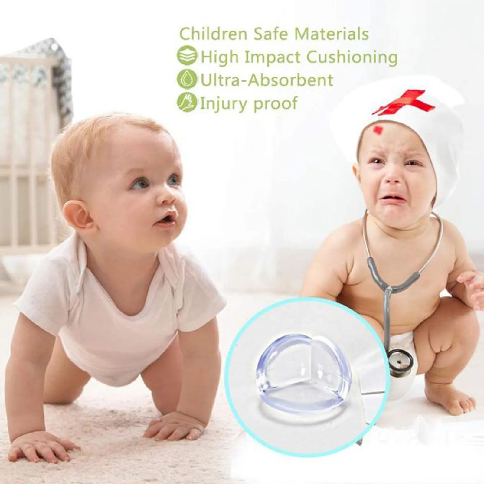 

28PCS Transparent Child Baby Safety Protector Silicone Table Corner Edge Protection Cover Anticollision Edge для деей до года